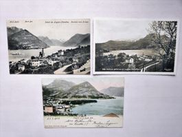 LUGANO - PARADISO - MONTE BRÉ - 3 AK ab 1903