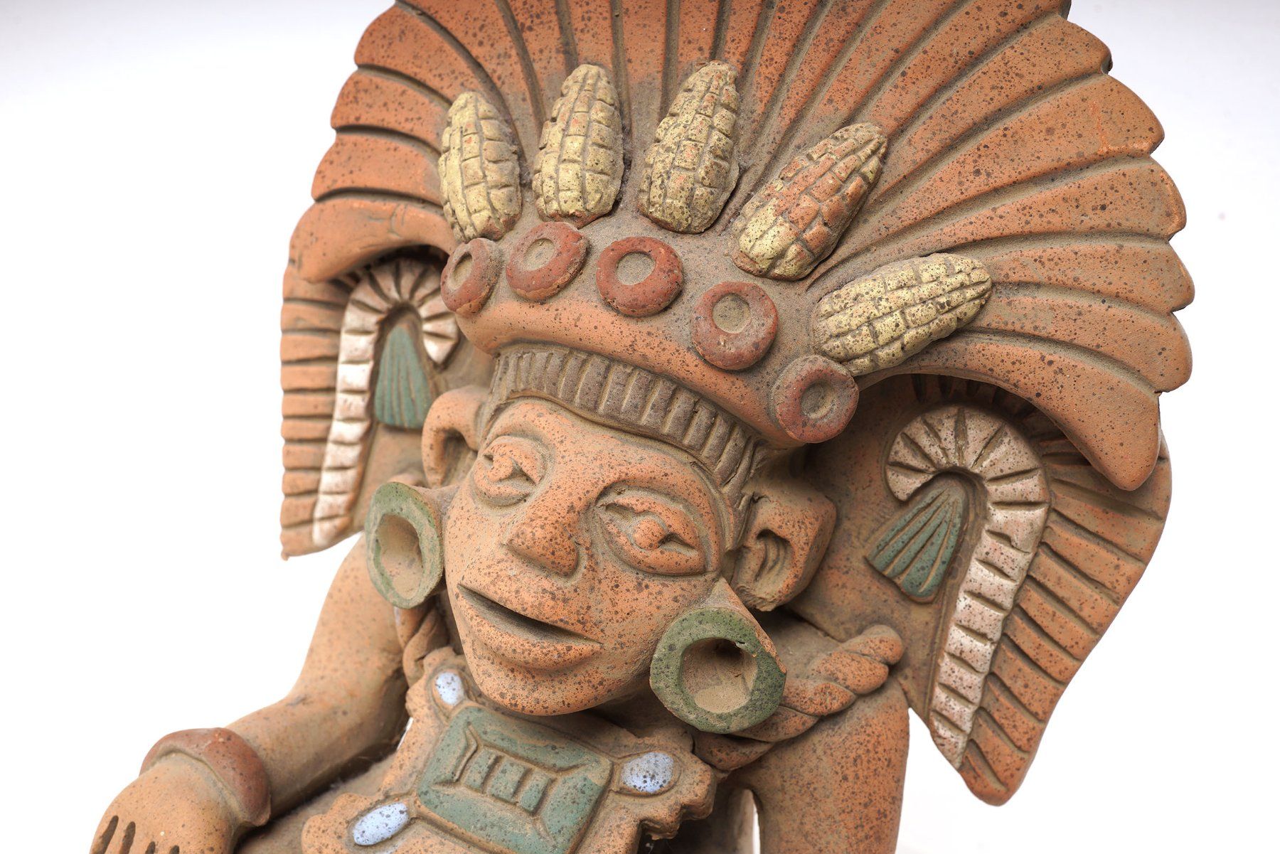 Skulpturen & Statuen: Maya Gott, grosse Keramikfigur aus Mexiko – Gebraucht aus Buochs von chicco64 4