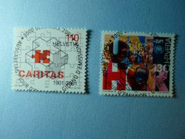 2001 Sondermarken 1017-1018 Caritas unhcr ET Voll