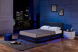 16094 - LED Bett 180x200 ASTEROID - SCHWARZ