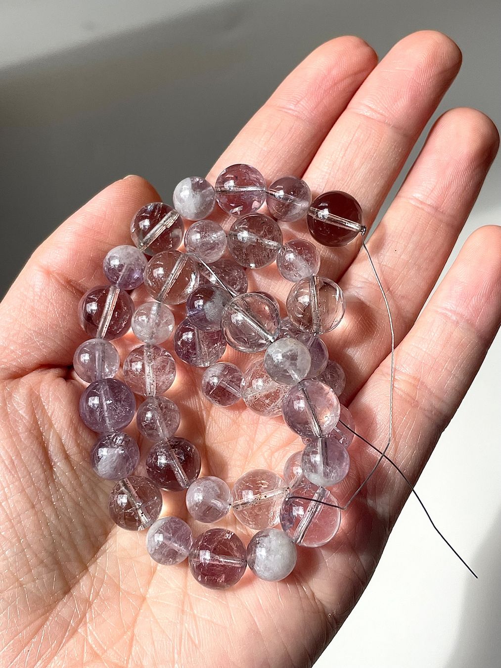Catenine: Ungefärbter Natur-Amethyst Strang 40cm – Nuovo e nell'imballaggio originale da Schiers venduto da sisikristall