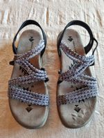 SKECHERS Sandalen Blau – Gr. 38 (US 8)–Wie NEU –Memory Foam