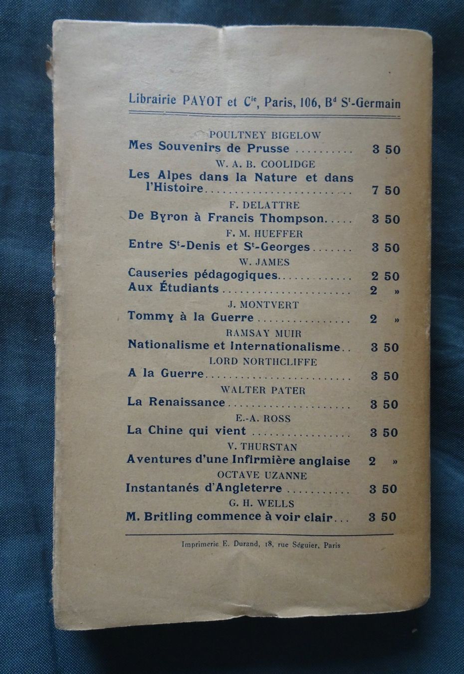Bücher: H.G. Wells - Mr Britling commence à voir clair. – Gebraucht aus Châtelaine von Gio54321 1