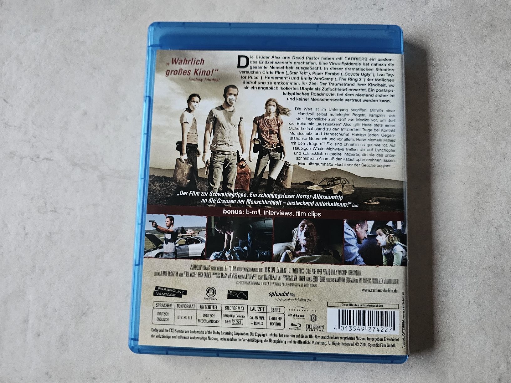 Tutti i DVDs: Carriers  -  Special Edition Bluray – Usato da Schneisingen venduto da backstore24 1