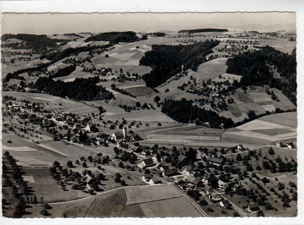 Cartoline postali: Flugaufnahme Gettnau LU  1958 – Usato da Wolhusen venduto da Curver9