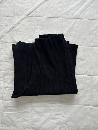 Pantalon Zara palazzo noir côtelé