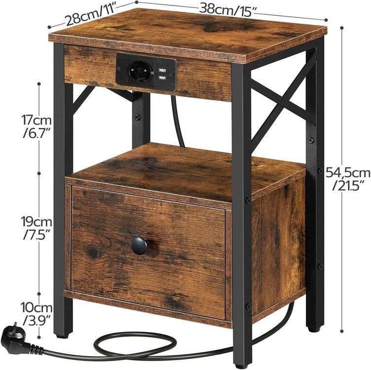 Comodini: Nachttisch mit Ladestation USB Steckdose Klappschublade NOVA – Nuovo e nell'imballaggio originale da Lachen SZ venduto da sw3zzy 2