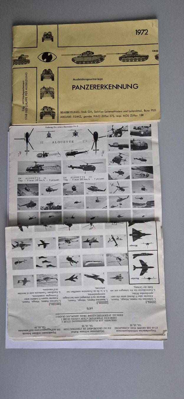 Libri: Schweizer Armee Panzererkennung und Flugzeugerkenung – Usato da Glarus venduto da Unimog10 3