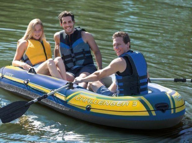 Barche: Schlauchboot Intex Challenger 3 Boat Set – Nuovo e nell'imballaggio originale da Beckenried venduto da angel-mountain 7