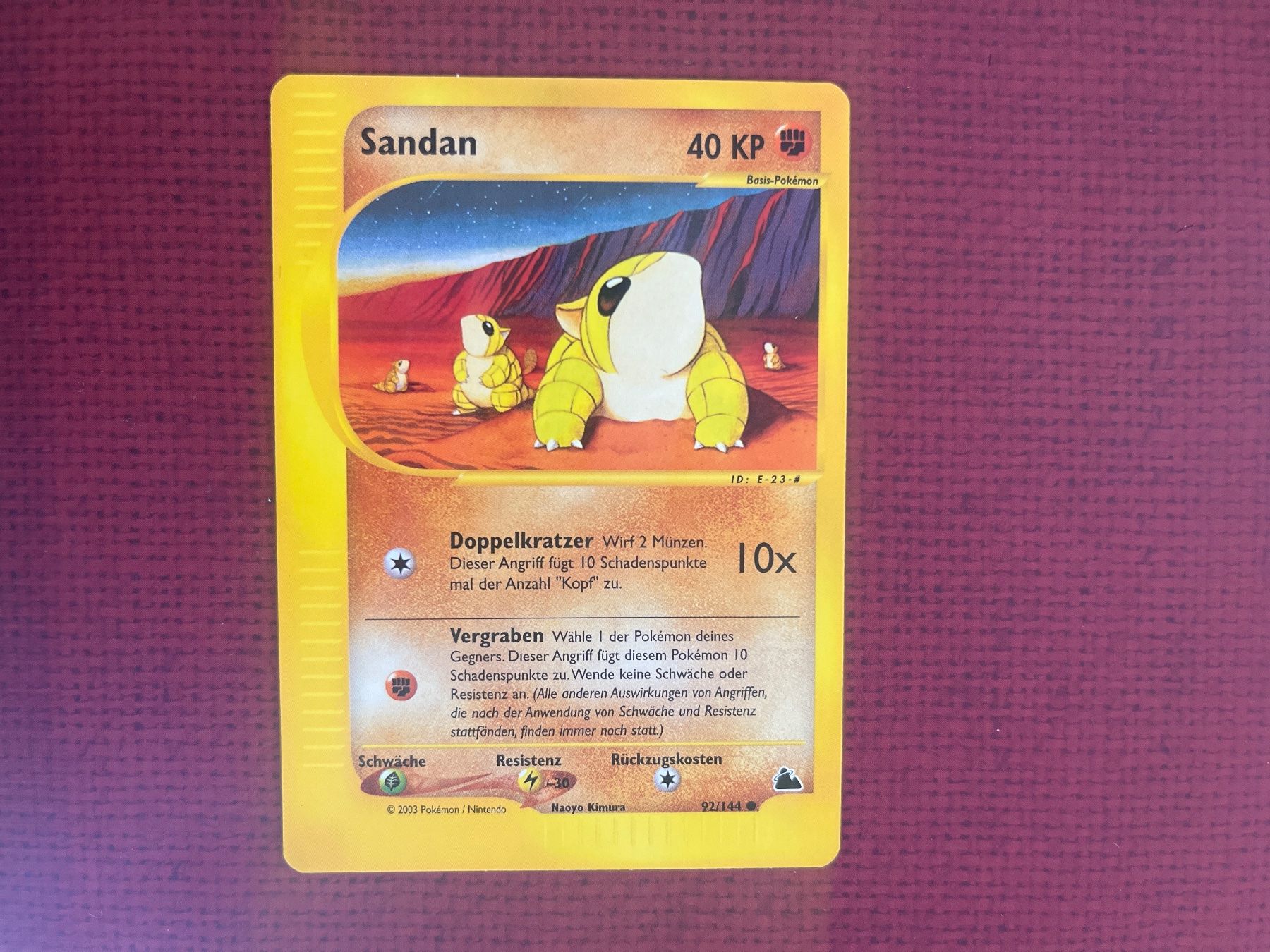 Pokémon Carte collezionabili: Pokemon Sandan Skyridge Deutsch – Usato da Wabern venduto da Collectfun