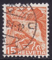 SBK-Nr. 204y (Rhonegletscher, glattes Papier 1936-1938)