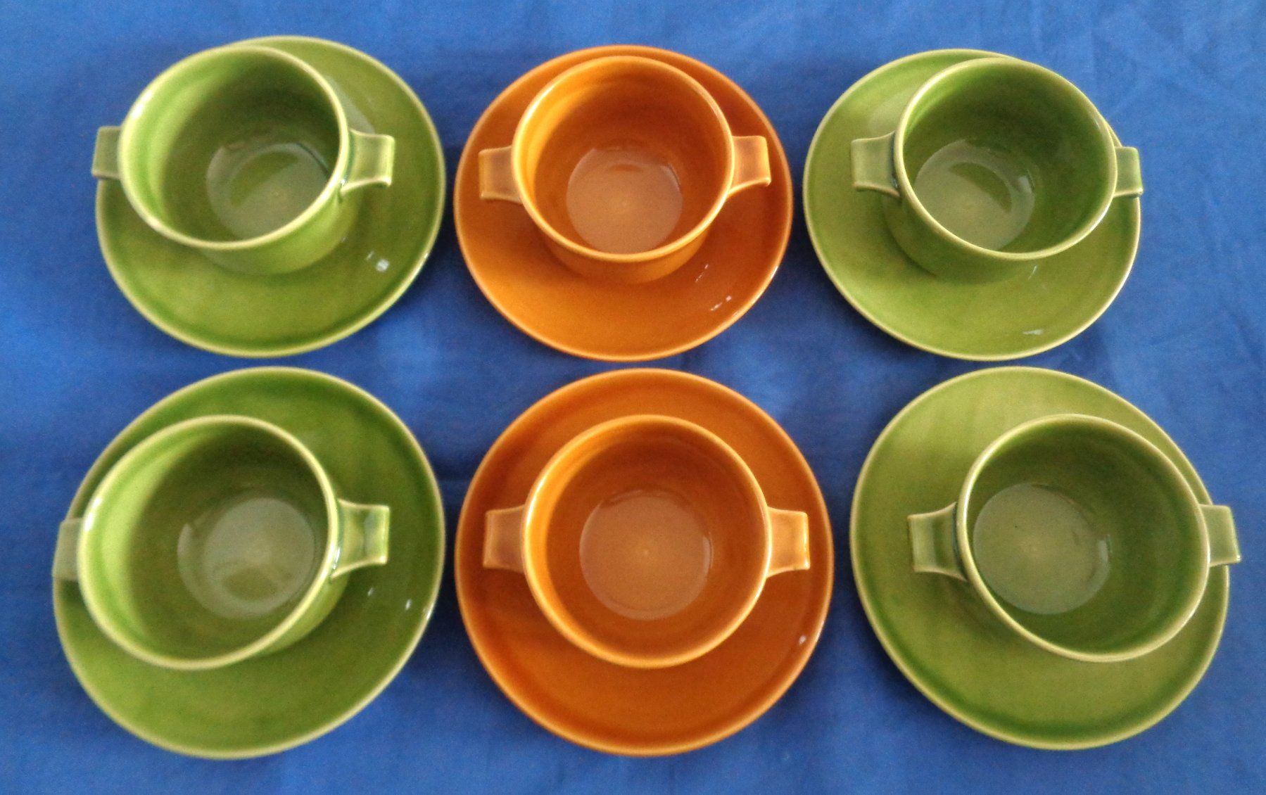 Set di piatti: SUPPENTASSEN UND U-TELLER 12 PC 2 FARBIG – Usato da Lausanne venduto da kiliman73 1