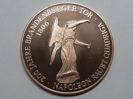 Gedenkmedaille: 200 Jahre Brandenburger Tor