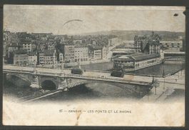 Carte P de 1907 ( Genève / Les Ponts et le Rhône )
