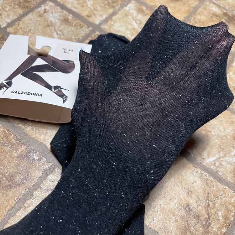 YOGINGO 2 Collant A Rete Con Strass Da Donna – Calze Nere Scintillanti Con Brillantini E Diamantini, Perfette Per Serate, Feste E Discoteca