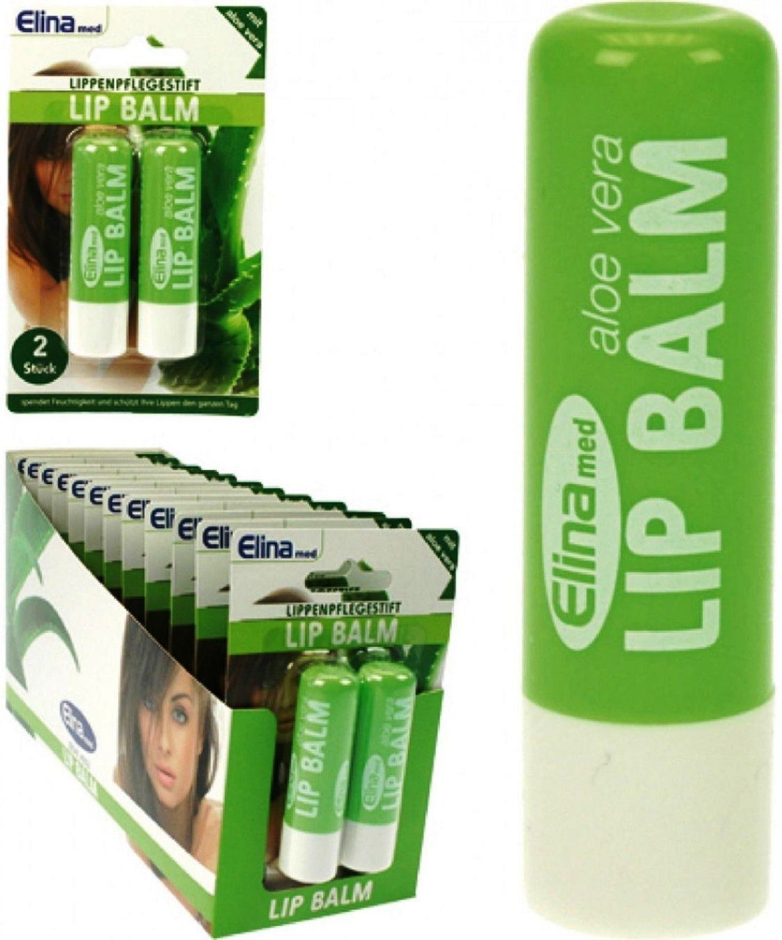 Gesichtspflege: 2 x 2 Lipppenbalsam Stift mit Aloe Vera – Neu und originalverpackt aus St. Gallen von schnaeppchen-preise 2