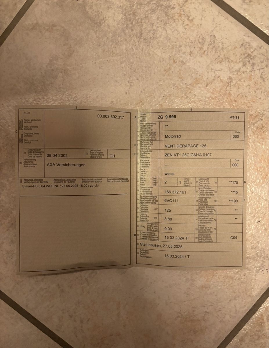 Vent Strasse: Vent Derapage 125 2 takt, Top Zustand. – Neu (gemäss Beschreibung) aus Morgarten von mat_wmj7 5