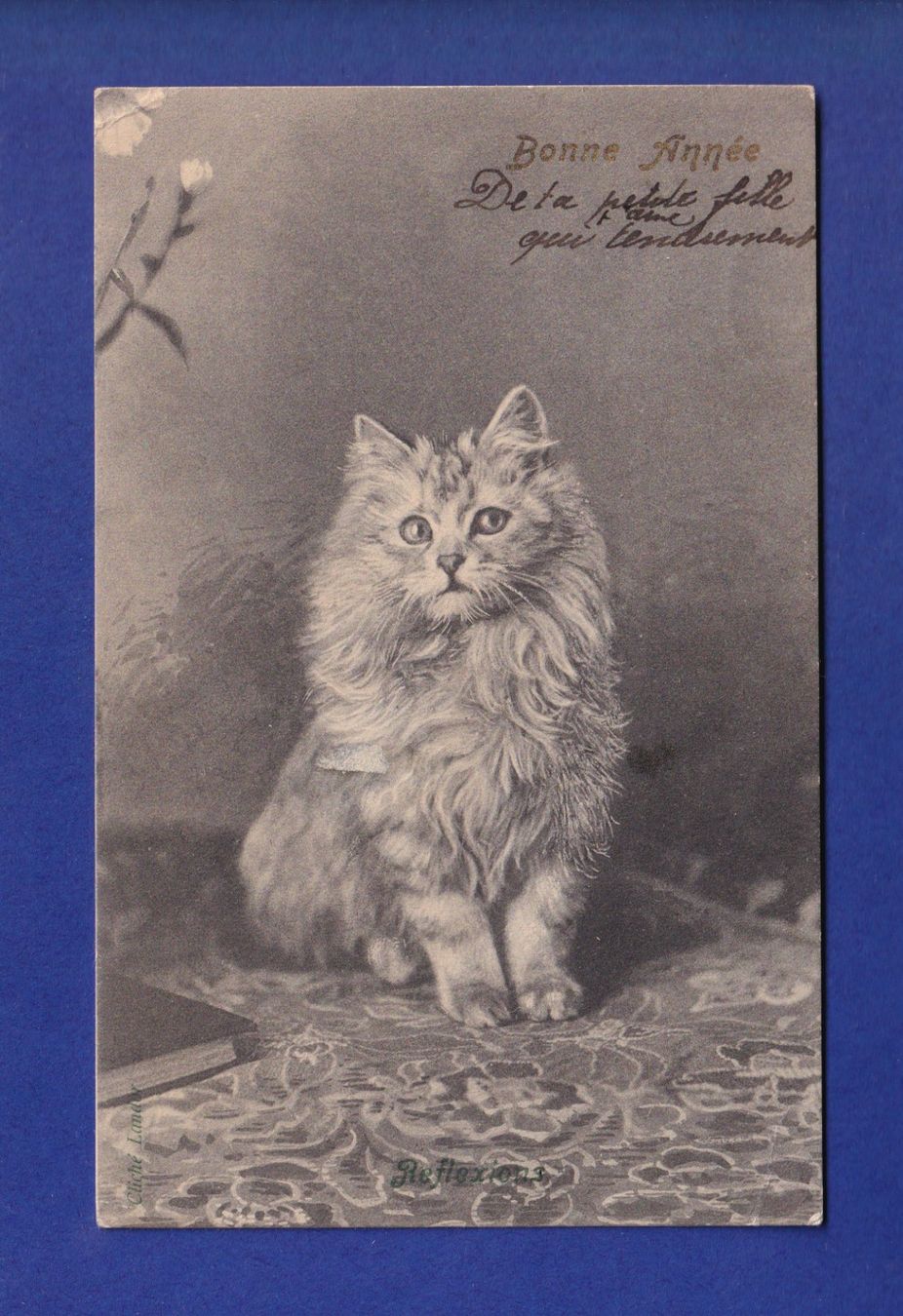 Cartoline postali: CHAT - Bonne Année – Usato da Pully venduto da nicecards-shop