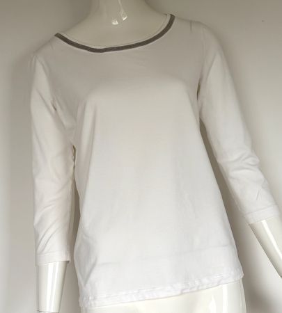 FABIANA FILIPPI Langarmshirt perlweiss - EU 36 - wie NEU