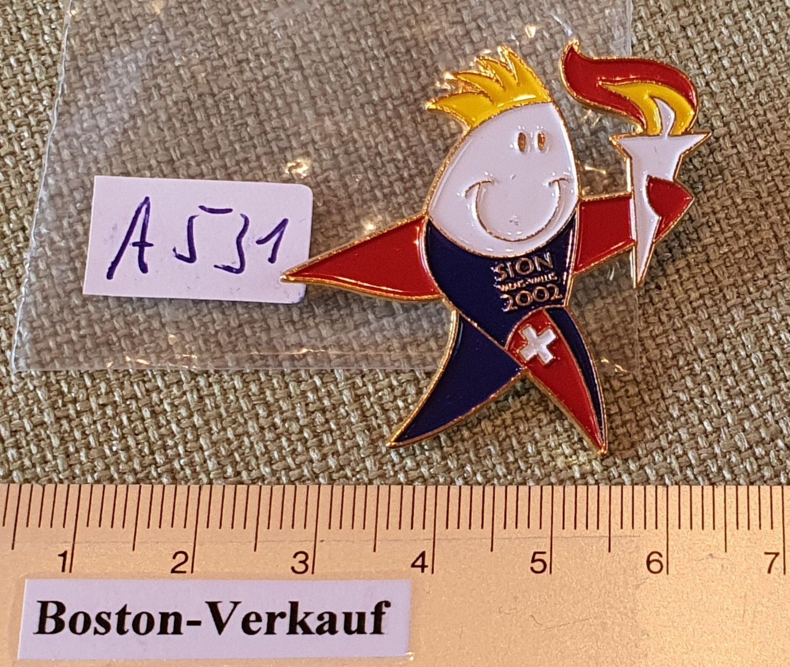 Placchette & Badge: A531 Pin Sion Valais - Wallis 2002 Olymp – Usato da Reinach BL venduto da Boston-Verkauf 2