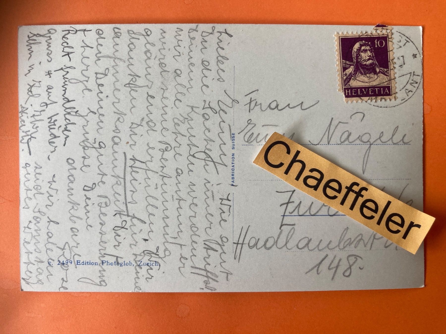 Cartoline postali: Ticino, Vegetatione – Usato da Zürich venduto da Chaeffeler 1