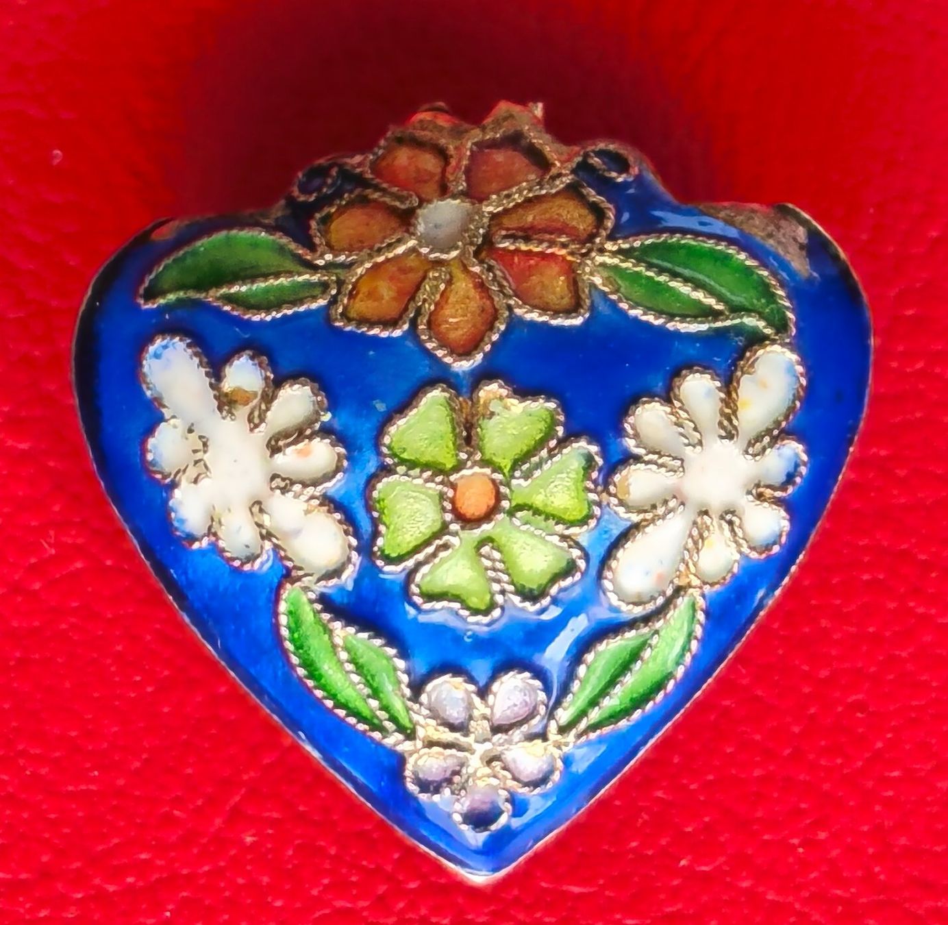 Ciondoli: Vintage Cloisonné-Herzanhänger – Usato da Zürich venduto da Tanteemma369 2