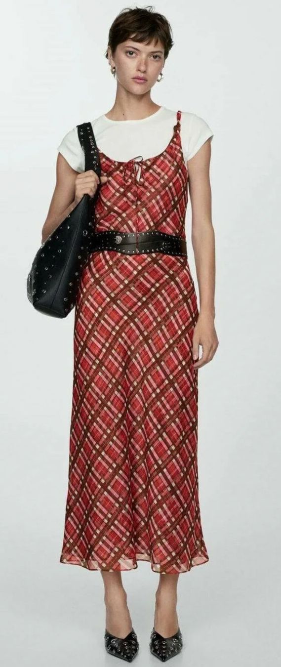 Mango Vestiti: Mango Check Long Day Dress – Usato da Zürich venduto da FT_Zurich 4