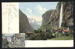 Lauterbrunnen, Panoramablick vom Ort mit
