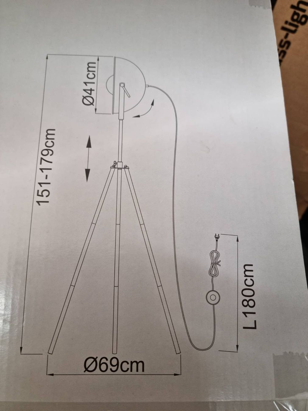 Lampade: STEHLAMPE GLOBO DREIBEINE – Nuovo e nell'imballaggio originale da Lachen SZ venduto da ANDDUS-MASSLIGHT 2