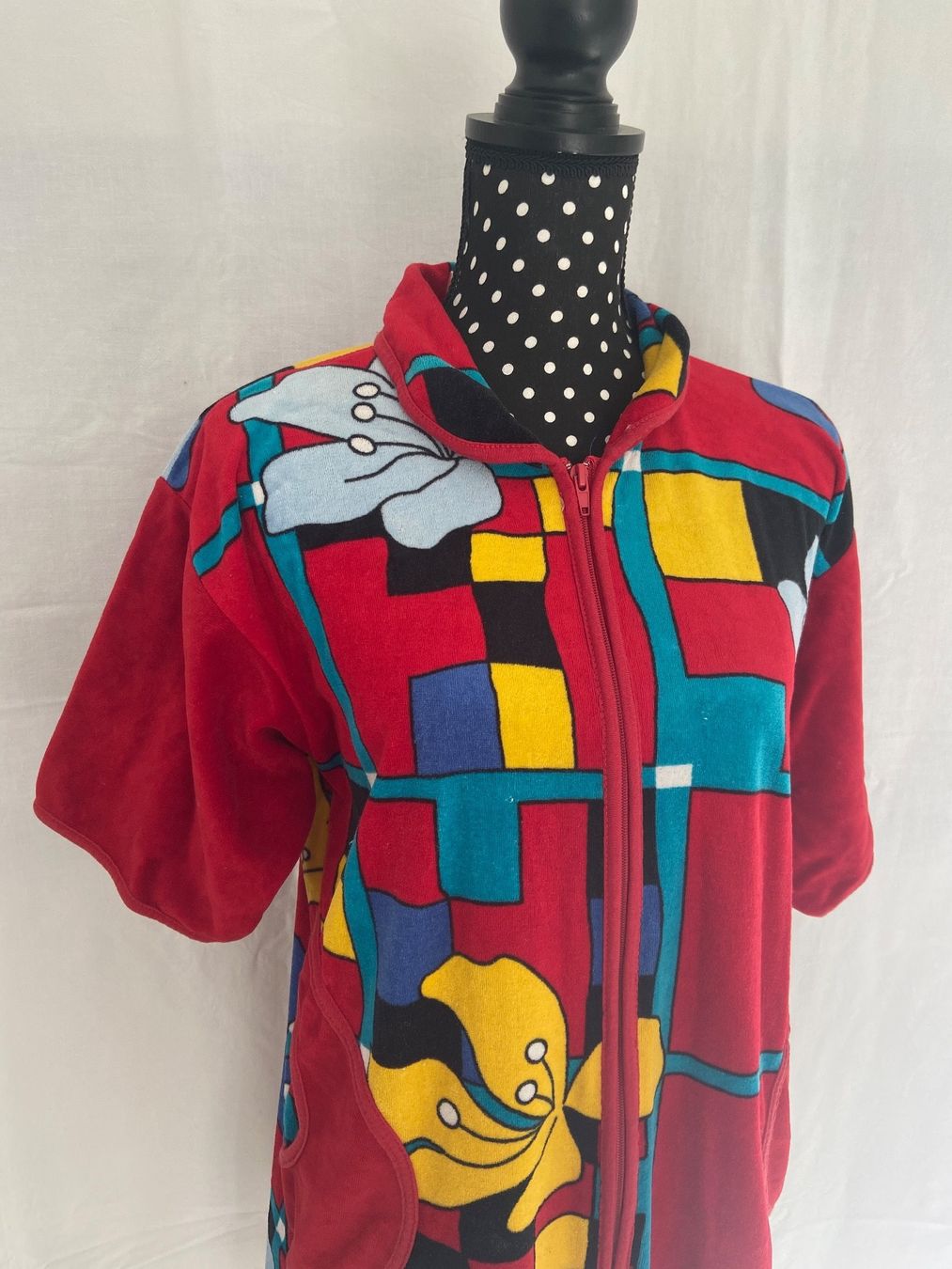 Accappatoi: 2000s Vintage Home Kleid - Bademantel bunt – Usato da Zürich venduto da enjoyxvintage 1