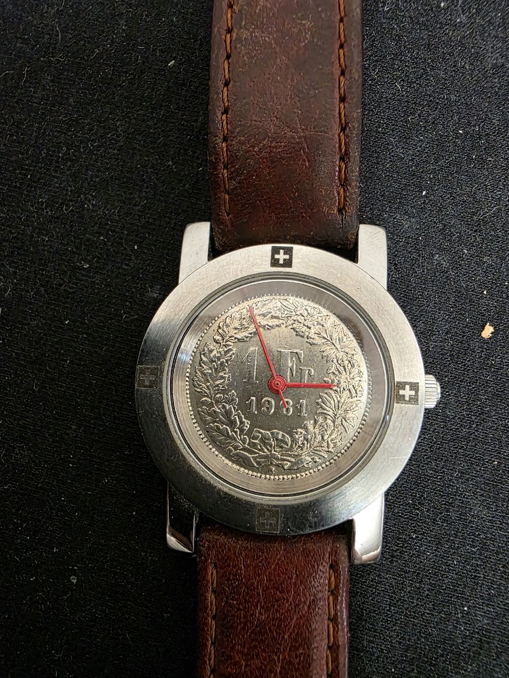 Orologi: Armbanduhr mit Schweizer Franken Silber 1961 – Usato da Wolfertswil venduto da Antiko