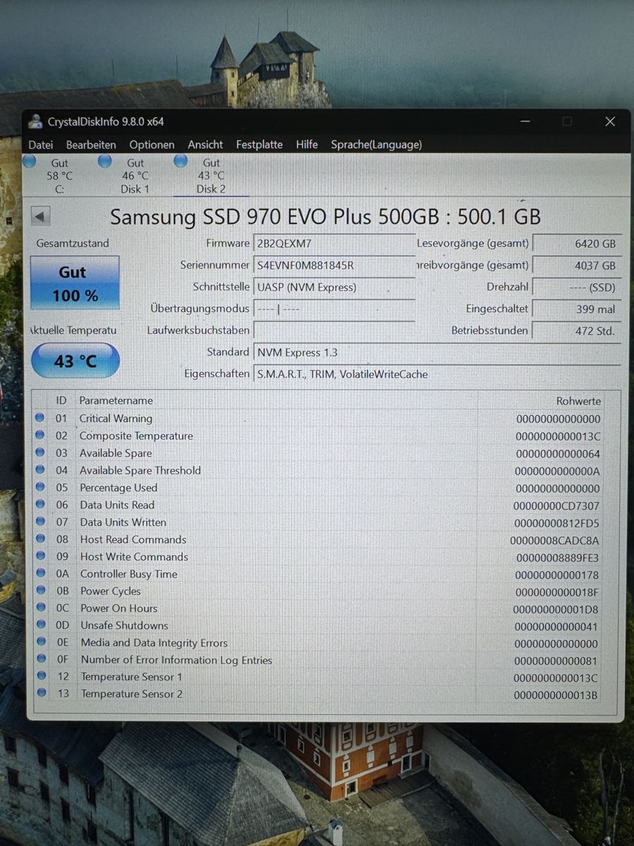 Samsung Harddisks: Samsung SSD 970 EVO Plus 500GB NVMe – Gebraucht aus Goldau von vcore 1