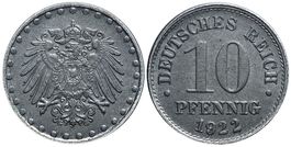 10 Pfennig 1922 G
