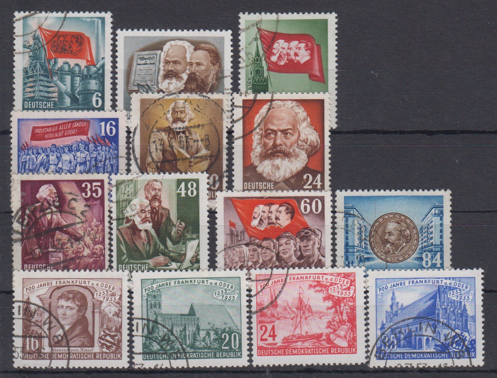 Tutti i francobolli: DDR 1953: 2 Serien – Usato da Eschlikon TG venduto da PhilCon