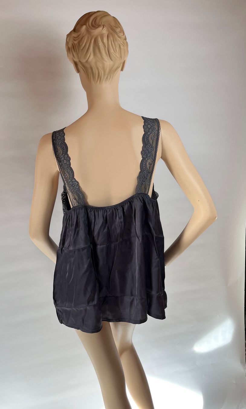Lascana Top: Spitzentop Lascana, Grösse 44/46, Farbe Anthrazit – Nuovo e nell'imballaggio originale da Rudolfstetten venduto da gst_g7xl 1