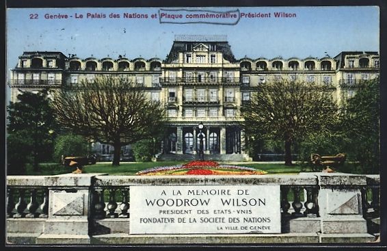 Cartoline postali: Genève, Le Palais des Nations et Plaque – Usato da Berlin venduto da bartko-reher