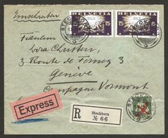 Flugpost 1919 Steckborn 1.X.19-V Genf Luftpost