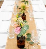 Chemins table en jute pour mariage