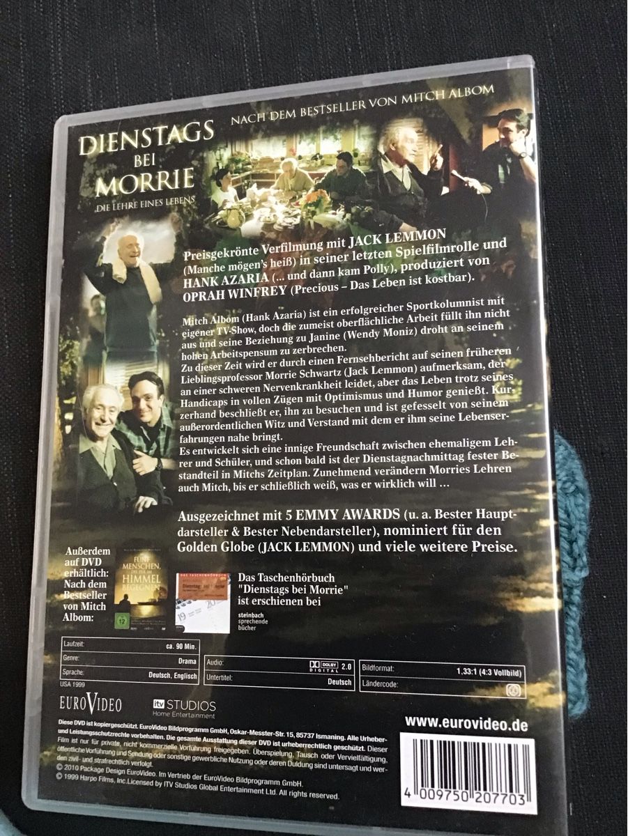 Alle DVDs: DVD Dienstags bei Morrie / Die Lehre eines Lebens – Gebraucht aus Bischofszell von 19bischi67 1