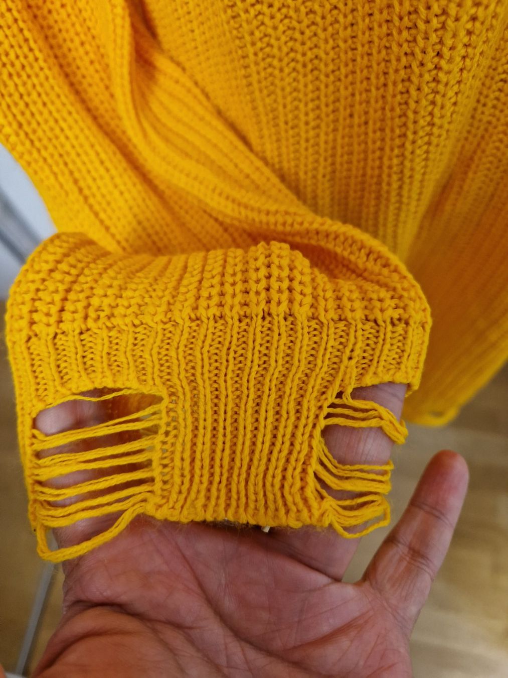 Maglioni & Felpe: Weisser &Orangegelb Strickpullover Gr. M - Destroyed Look – Nuovo (secondo la descrizione) da Glattbrugg venduto da mas_75t2 8