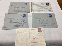 Alsace 5 envois censurés pour küsnacht avec contenu dés 1941