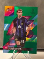 TOPPS FINEST UEFA 2023-24 NICOLO BARELLA /99 GREEN REFRACTOR