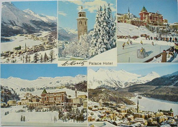 Ansichtskarten: ST. MORITZ Palace Hotel, Eishockey – Gebraucht aus Jona von philajona