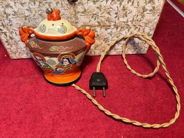 antike asiatische Rauchverzehrer Lampe Aerozon Porzellan