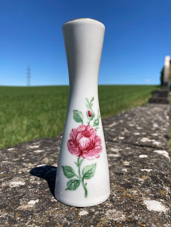 ROSENTHAL 1966 BLUMENVASE HANDBEMALT ROSENVASE Kaufen auf Ricardo