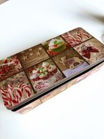Weihnachtliche Metalldose/Aufbewahrungsbox – 40 × 20 × 10 cm