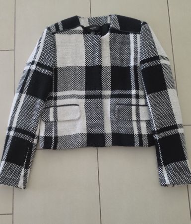 Damen Jacke Blazer kariert schwarz/weiss Grösse S gebraucht