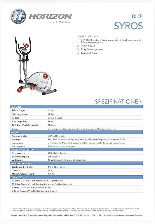 Hometrainer: Cross Trainer – Gebraucht aus Zürich von 8004 4