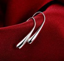 Elegante Ohrhänger *Tropfen*, 925 versilbert, gestempelt