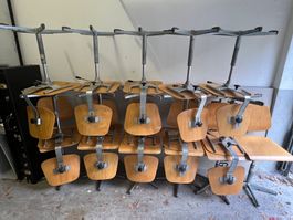 Vintage Schulstuhl / Werkstattstuhl Berneck (Industrial)
